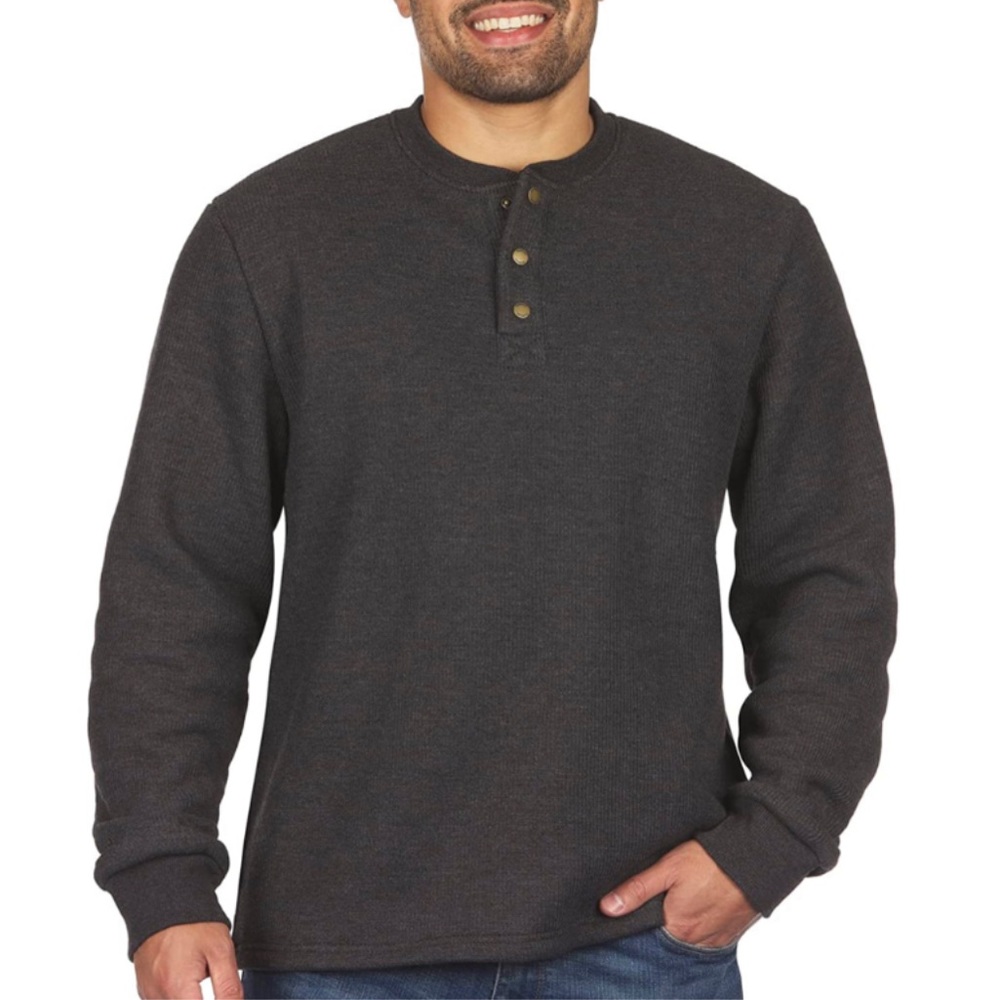 Goodfellow & Co Mens Dark Gary Waffle Long Sleeve Sweater Size M
